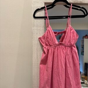 Pink babydoll dress